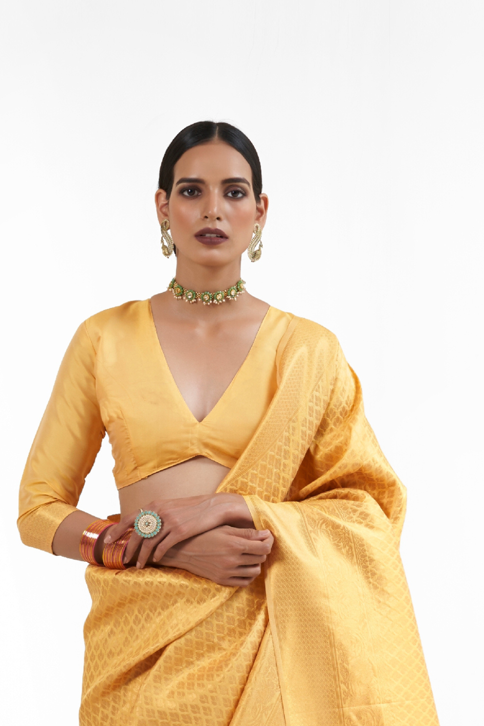 Handloom Woven Kanjivaram Silk Saree with Rich Traditional Design