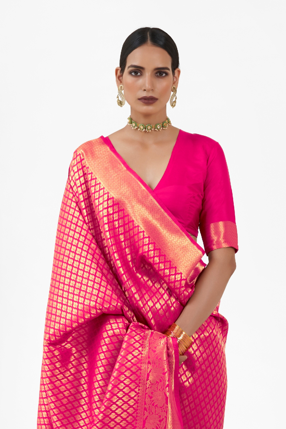 Handloom Woven Kanjivaram Silk Saree with Rich Traditional Design