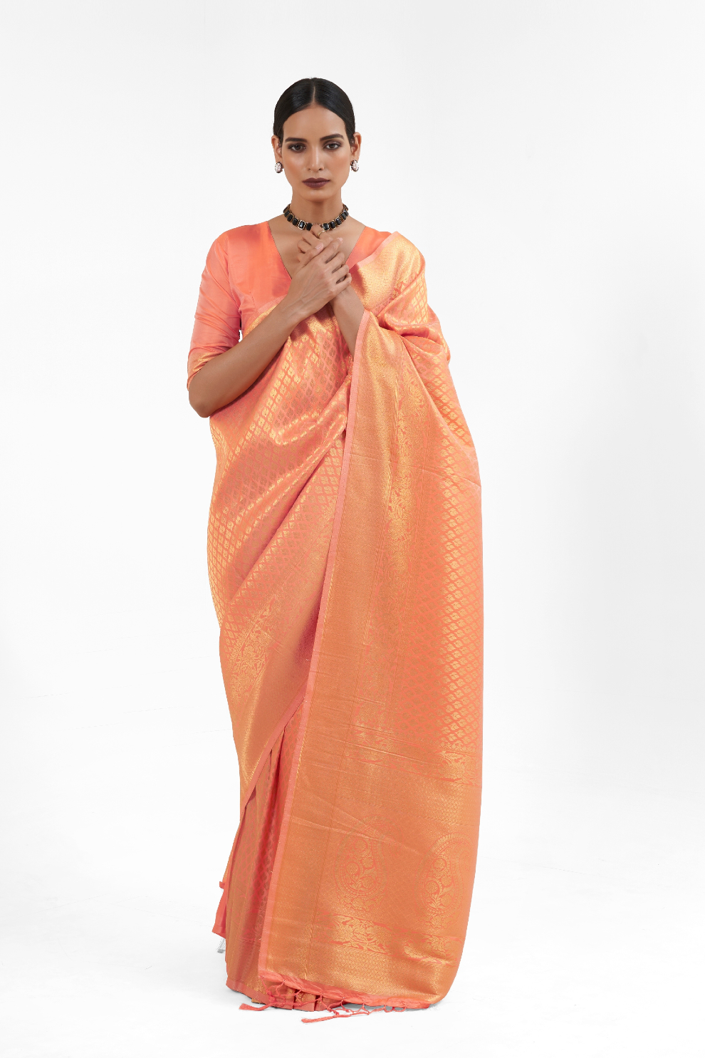 Handloom Woven Kanjivaram Silk Saree with Rich Traditional Design