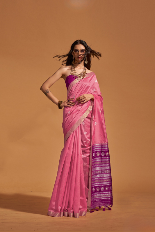 Handloom Weaving Silk Saree with Elegant Designer Finish