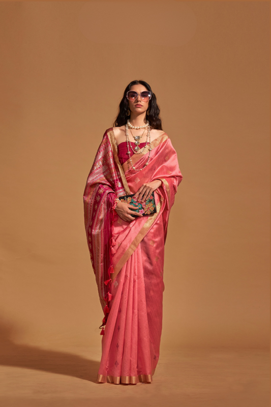 Handloom Weaving Silk Saree with Elegant Designer Finish