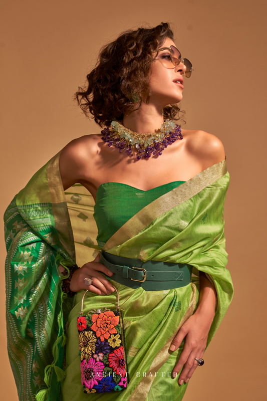 Handloom Weaving Silk Saree with Elegant Designer Finish