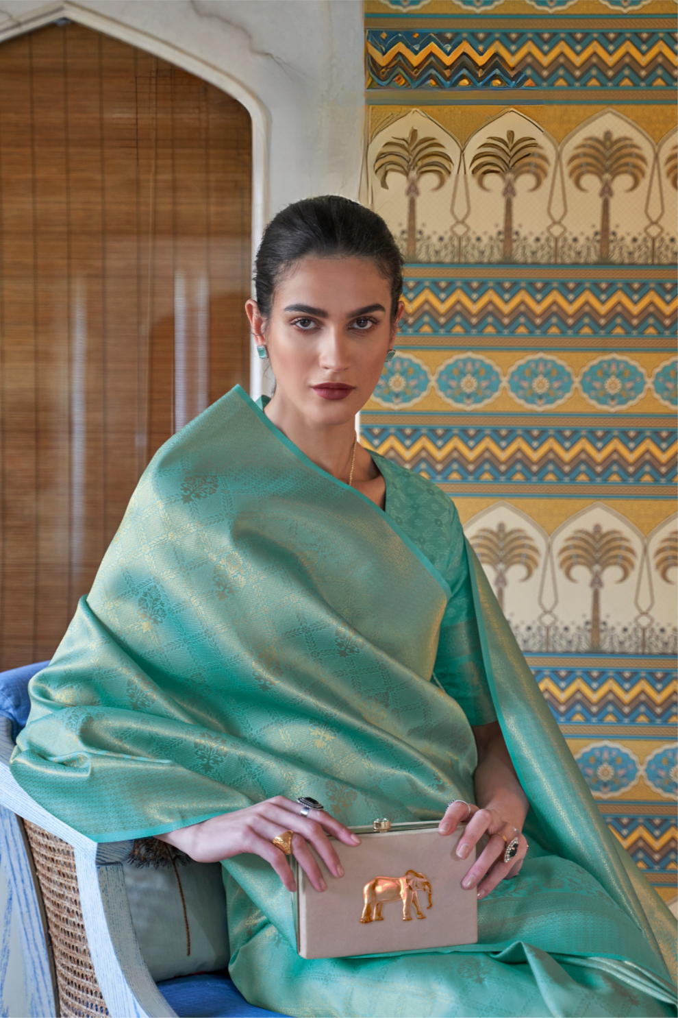 Classic Kanjivaram Silk Saree with Traditional Zari Weaving