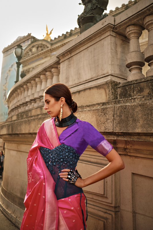 Banarasi Soft Silk Handloom Saree with Traditional Elegance