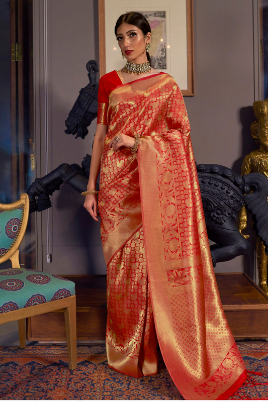 Traditional Soft Woven Saree in Rich Kanjivaram Silk