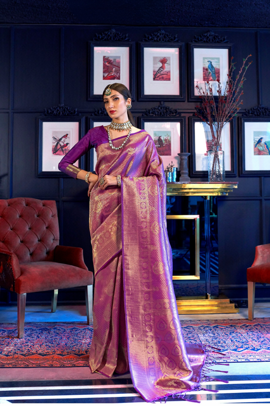 Traditional Soft Woven Saree in Rich Kanjivaram Silk