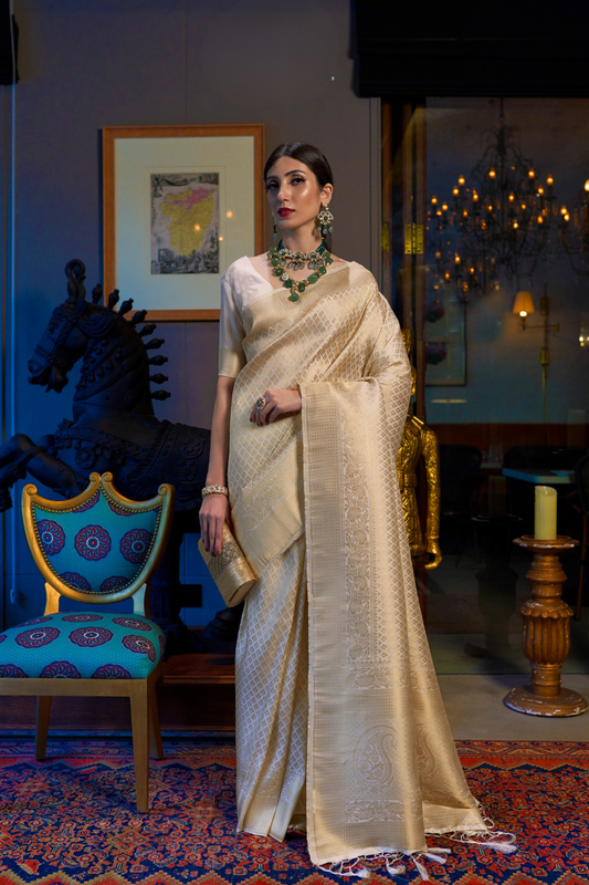 Traditional Soft Woven Saree in Rich Kanjivaram Silk