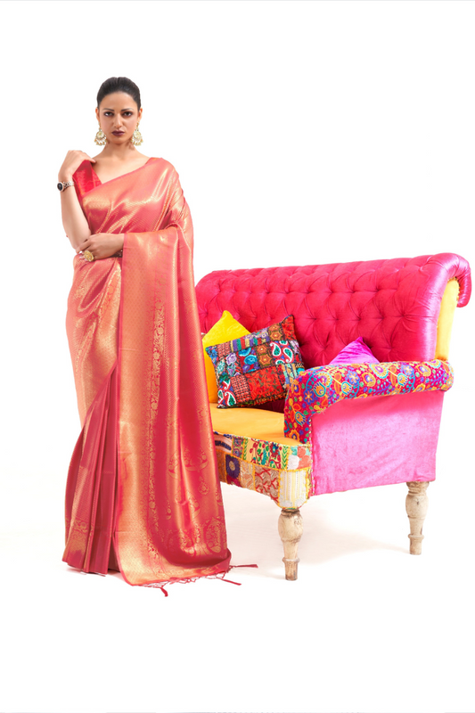 Kanjivaram Pattu Silk Saree with Cultural Elegance and Shine
