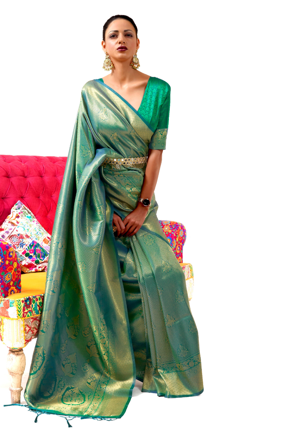 Kanjivaram Pattu Silk Saree with Cultural Elegance and Shine