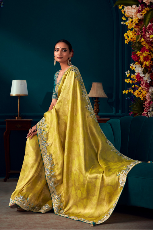 Heritage in Silk Elegant Designer Banarasi Kanjivaram Masterpiece