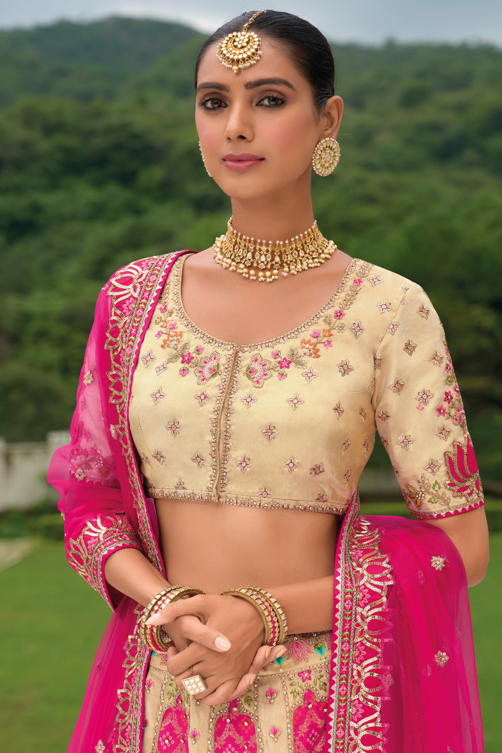 Designer Ethnic Lehenga with Dupatta and Intricate Embroidery