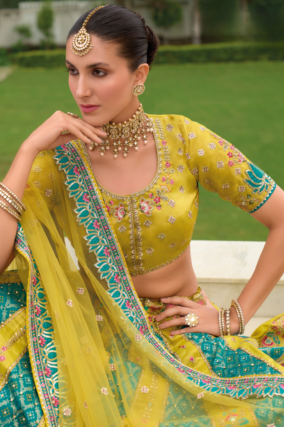 Designer Ethnic Lehenga with Dupatta and Intricate Embroidery