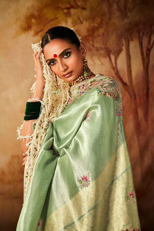 Beautiful Designer Pure Banarasi Kanjivaram Saree for Occasions