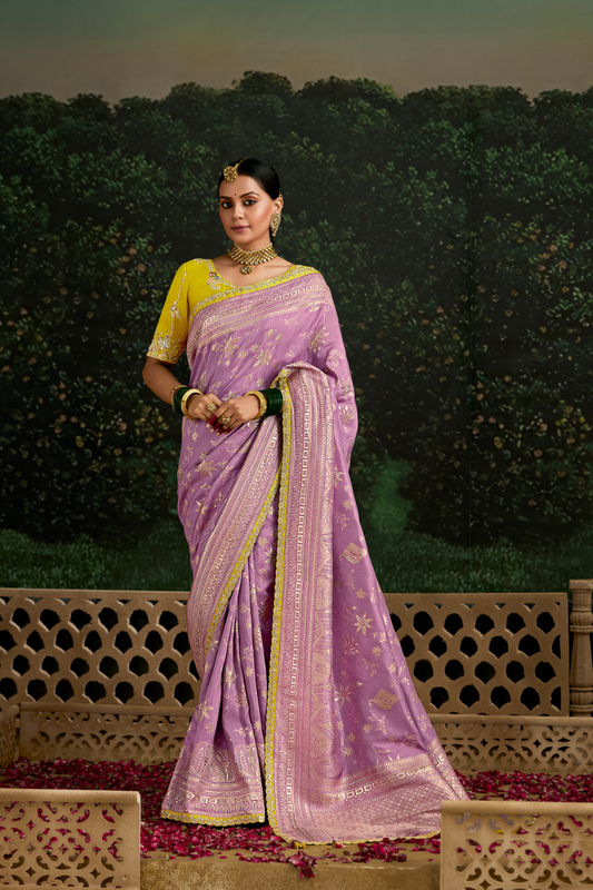 Woven Art Silk Wedding Saree with Rich Traditional Detailing