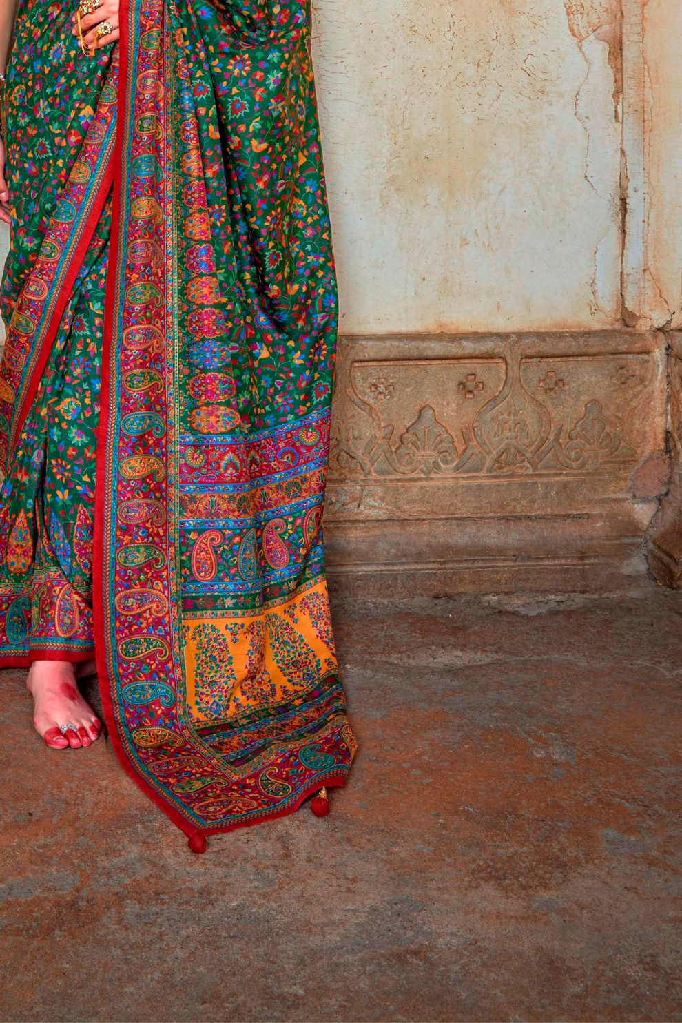 Pure Viscose Silk Saree with Luxury Print and Glory Finish