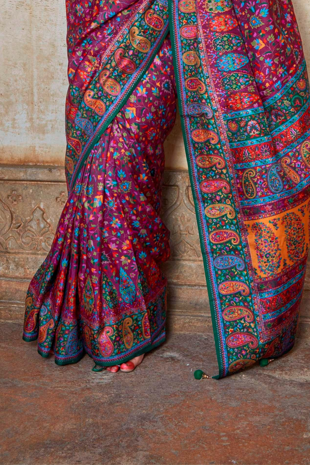 Pure Viscose Silk Saree with Luxury Print and Glory Finish