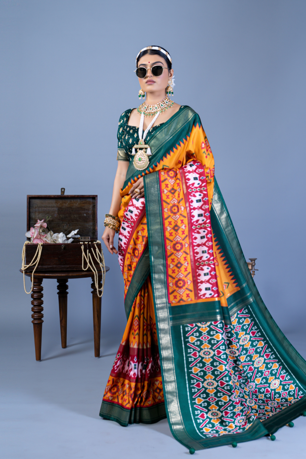 Pure Viscose Silk Saree with Luxury Print and Glory Finish