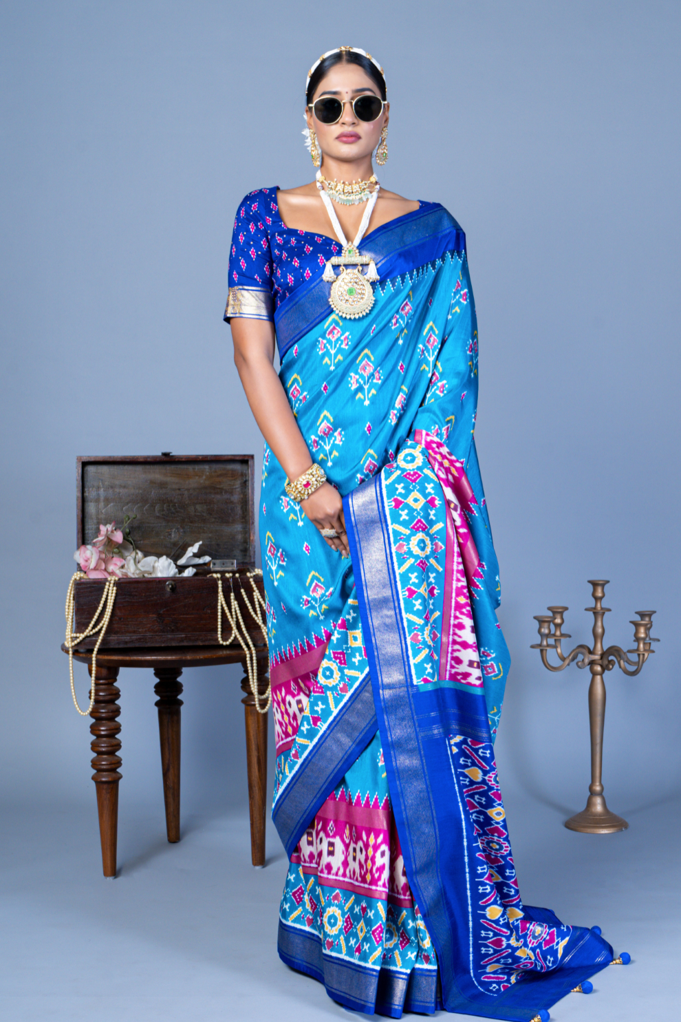 Pure Viscose Silk Saree with Luxury Print and Glory Finish
