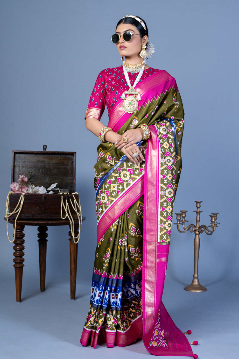 Pure Viscose Silk Saree with Luxury Print and Glory Finish