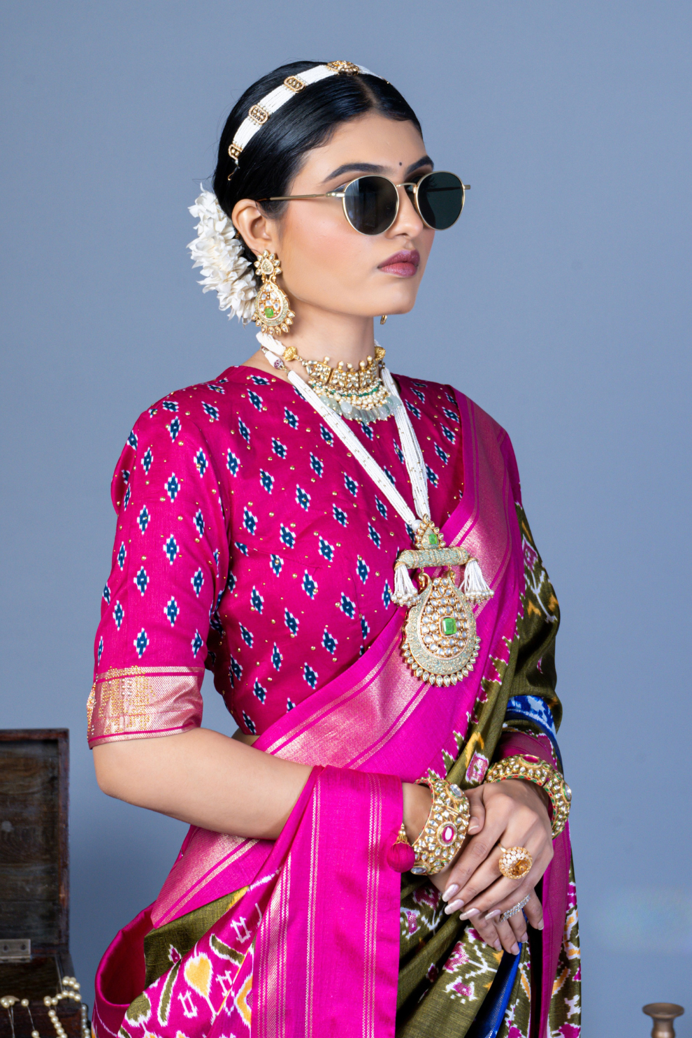 Pure Viscose Silk Saree with Luxury Print and Glory Finish