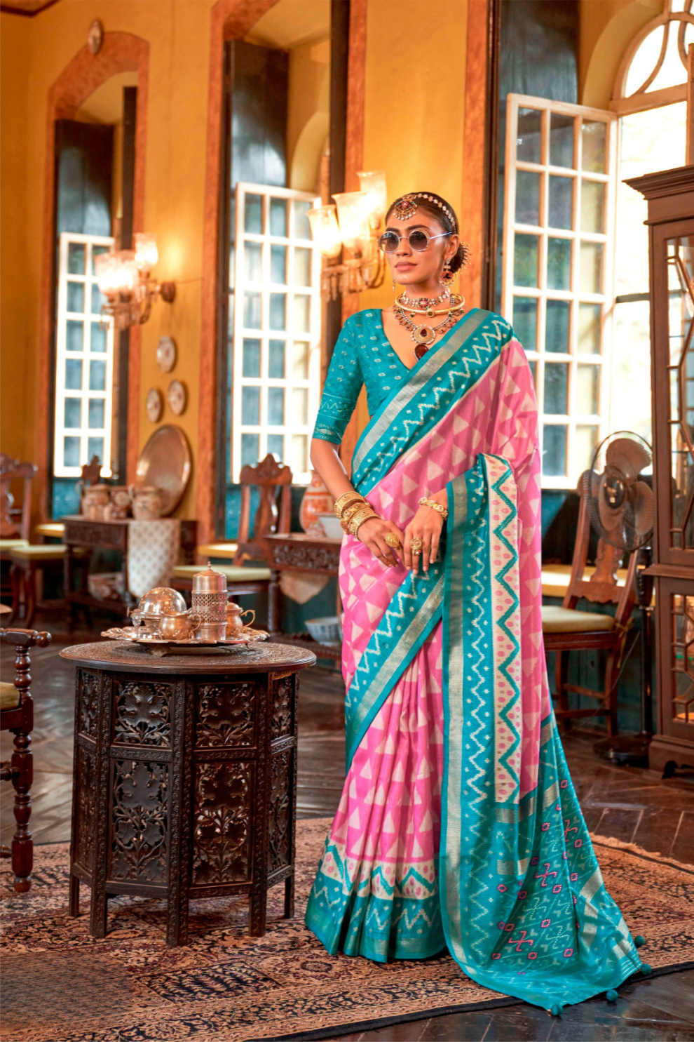 Pure Viscose Silk Saree with Silk Blend Designer Print