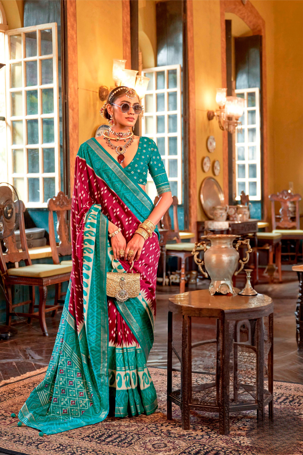 Pure Viscose Silk Saree with Silk Blend Designer Print