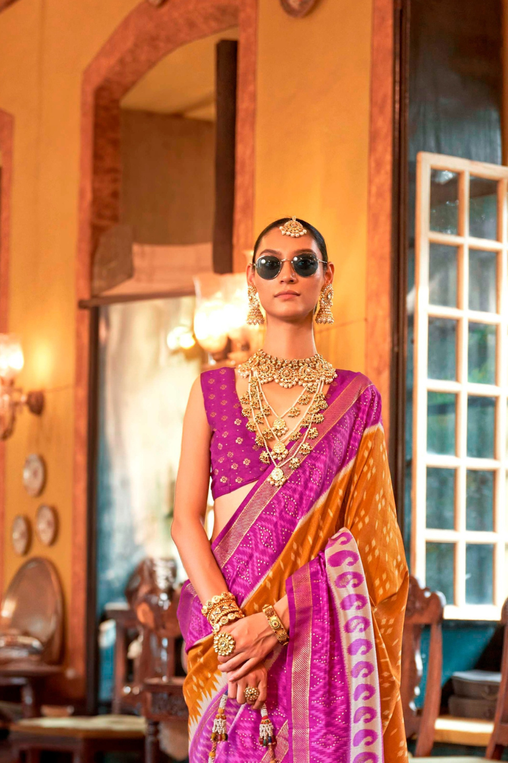 Pure Viscose Silk Saree with Silk Blend Designer Print