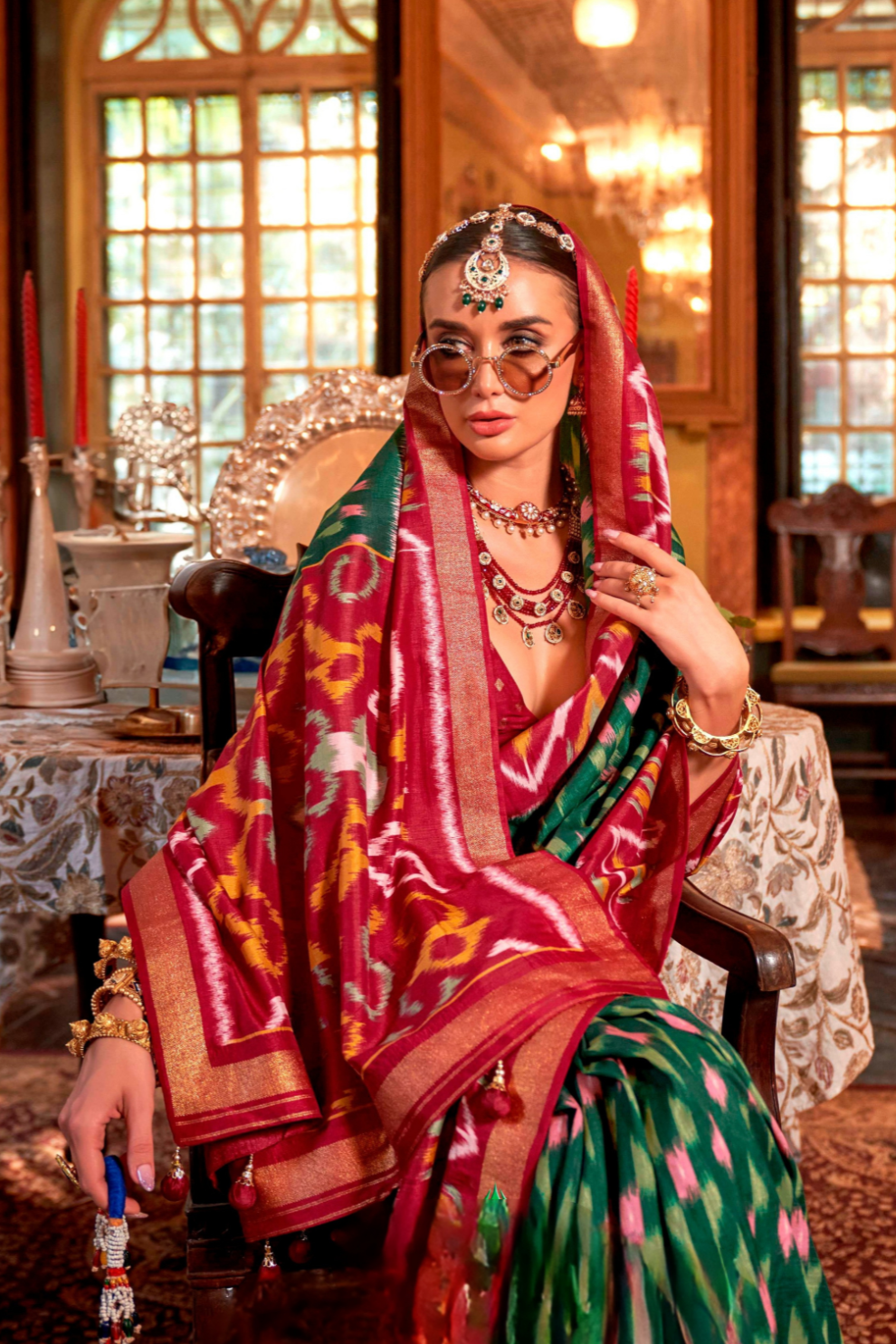 Pure Viscose Silk Saree with Silk Blend Designer Print