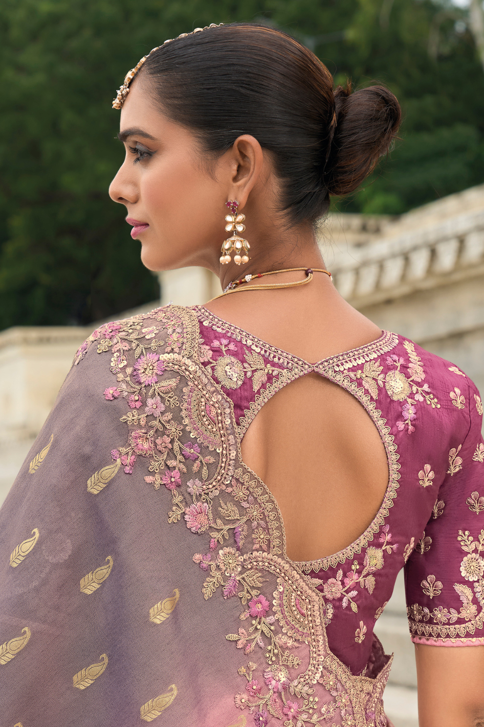 Soft Radiance in Pink Tissue Georgette Elegance