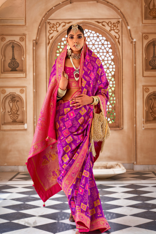 Graceful Silk Saree with Timeless Printed Art Design
