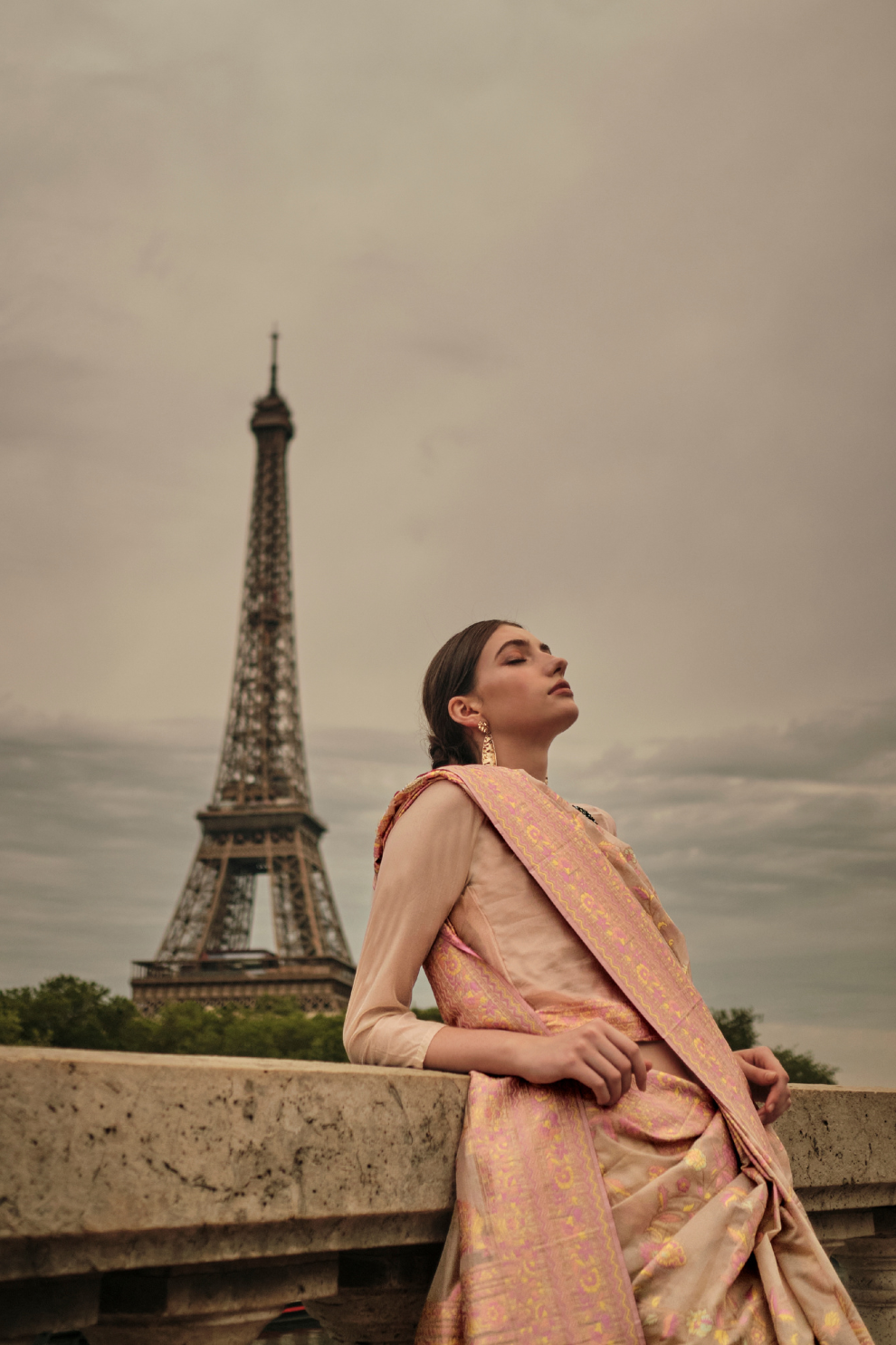 Kashmiri Organza Saree with Intricate Weaving Elegance