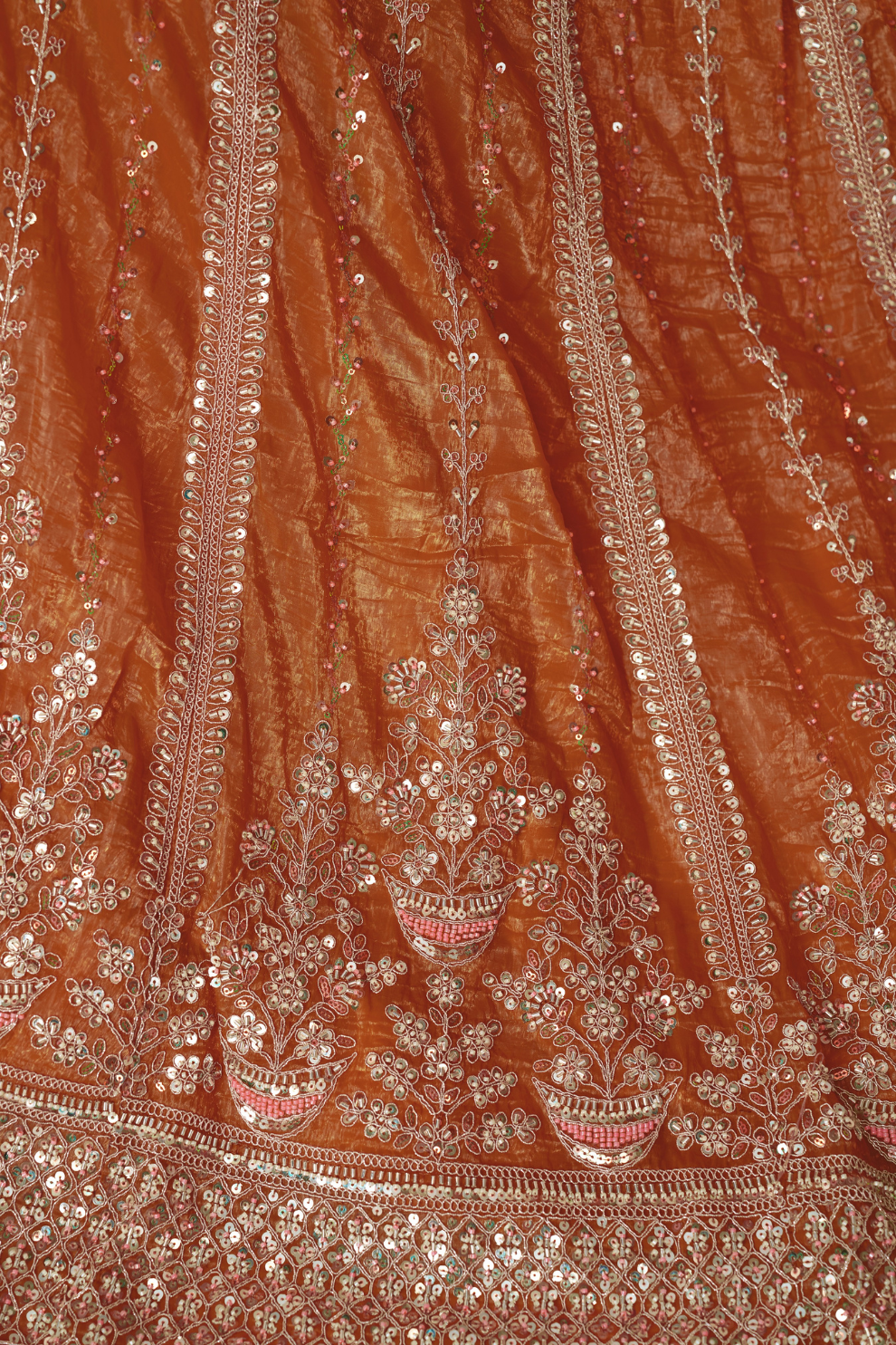 Elegant Designer Mehendi Lehenga with Intricate Sequins and Cut Dana Detailing