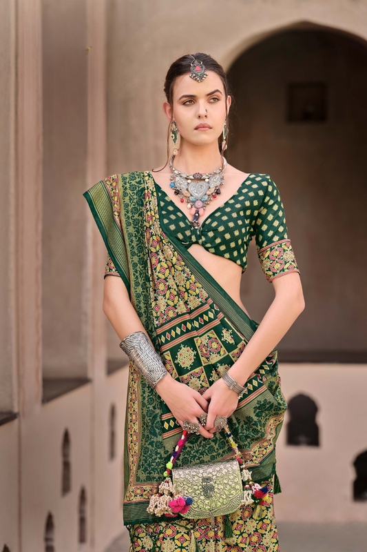 Mercerized New Sigma Silk Saree with Aqua Finish - LaVante Fashion