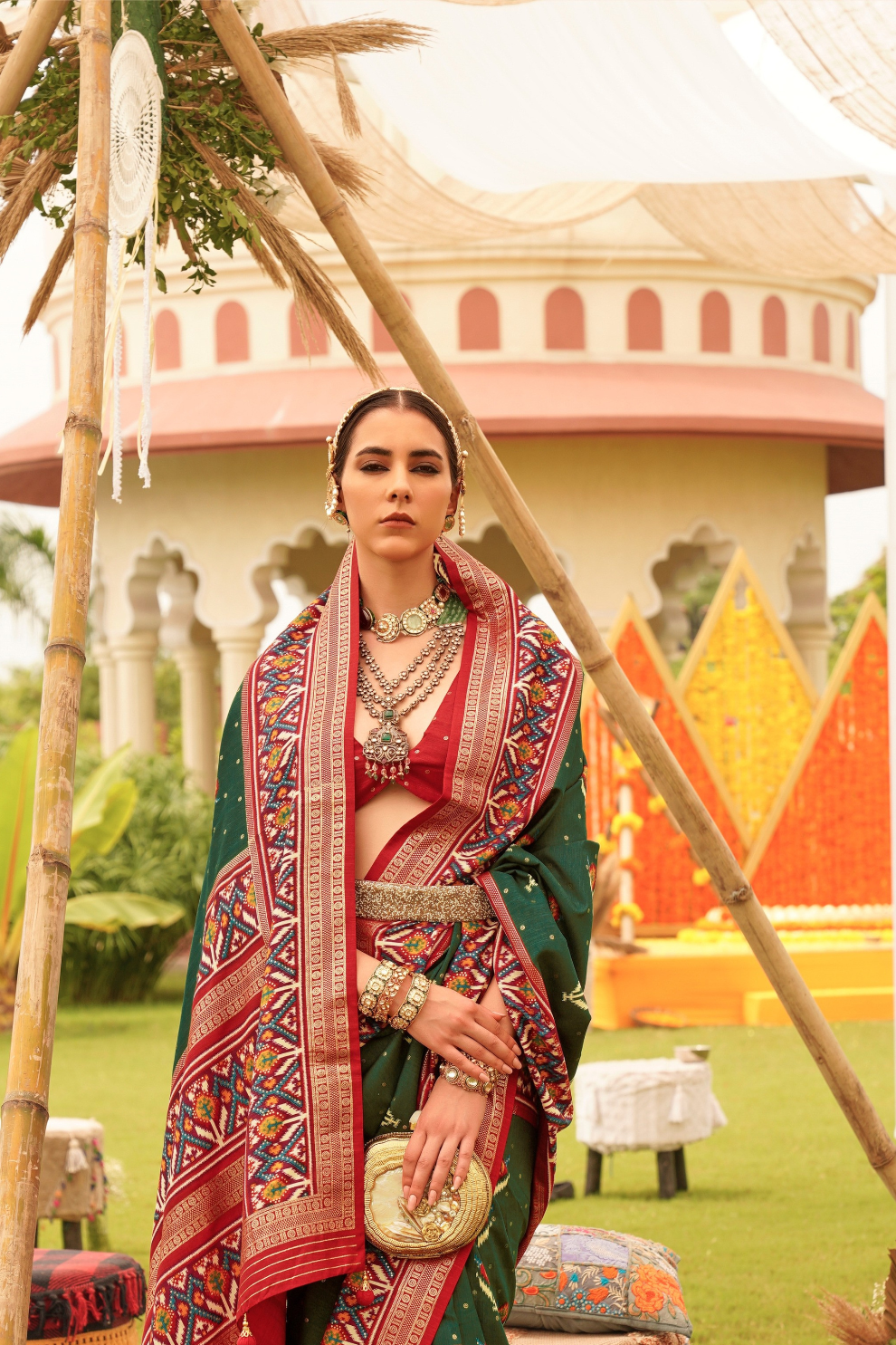 Elegant Patola Printed Art Silk Saree for Festive Wear