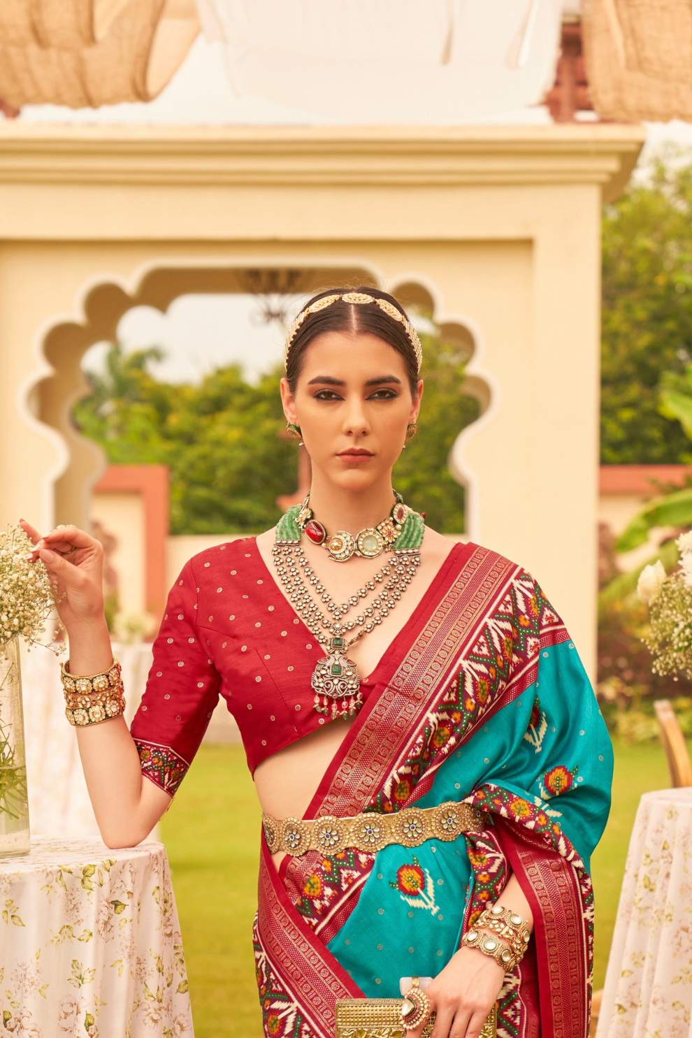 Elegant Patola Printed Art Silk Saree for Festive Wear