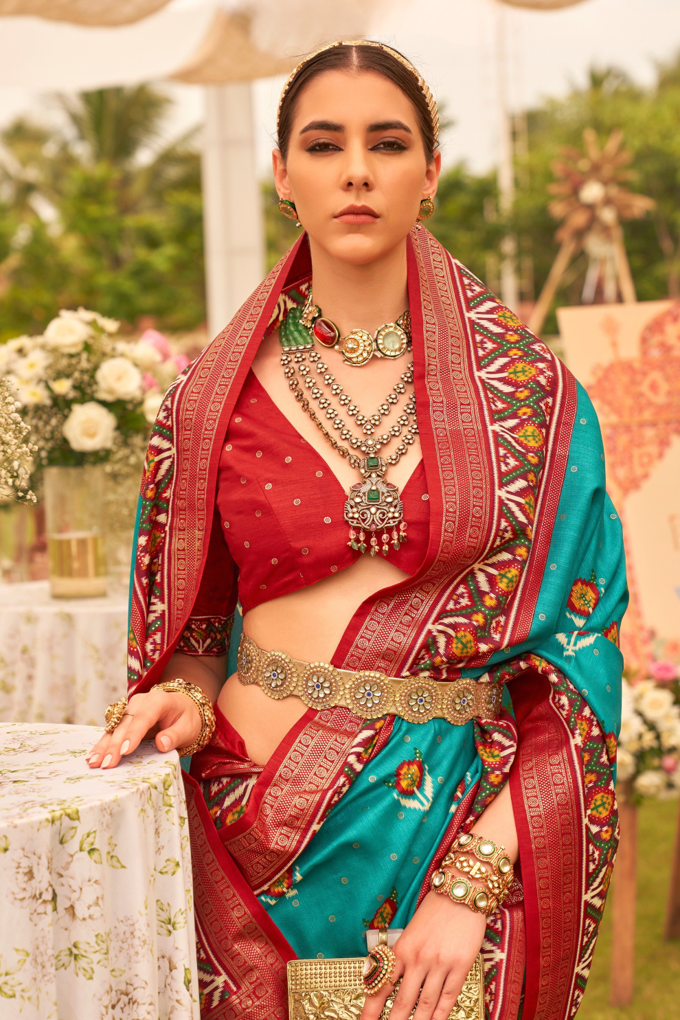 Elegant Patola Printed Art Silk Saree for Festive Wear