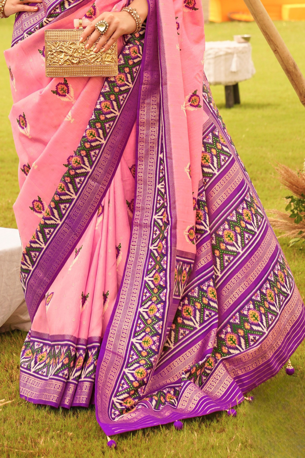 Elegant Patola Printed Art Silk Saree for Festive Wear