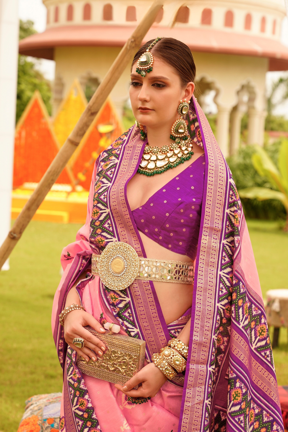 Elegant Patola Printed Art Silk Saree for Festive Wear