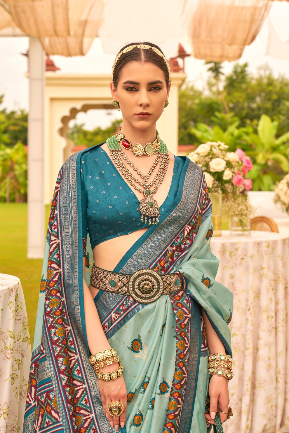 Elegant Patola Printed Art Silk Saree for Festive Wear