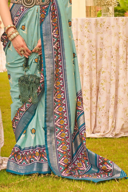 Elegant Patola Printed Art Silk Saree for Festive Wear