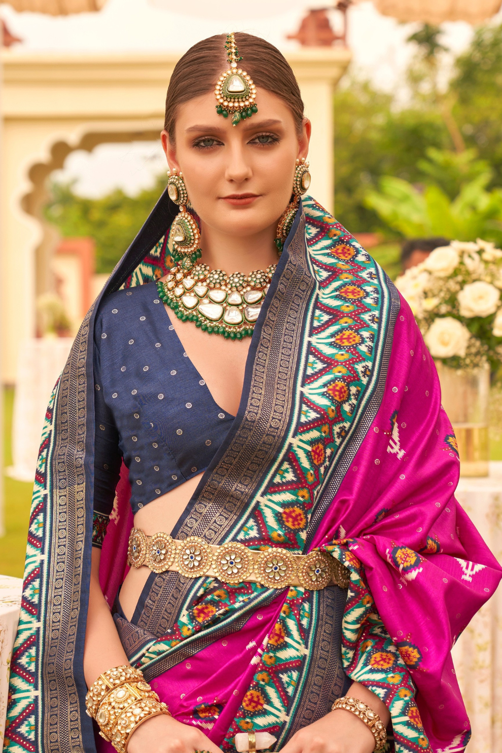 Elegant Patola Printed Art Silk Saree for Festive Wear