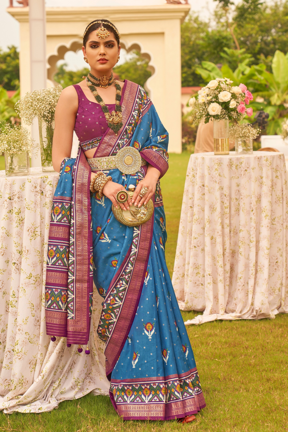 Elegant Patola Printed Art Silk Saree for Festive Wear