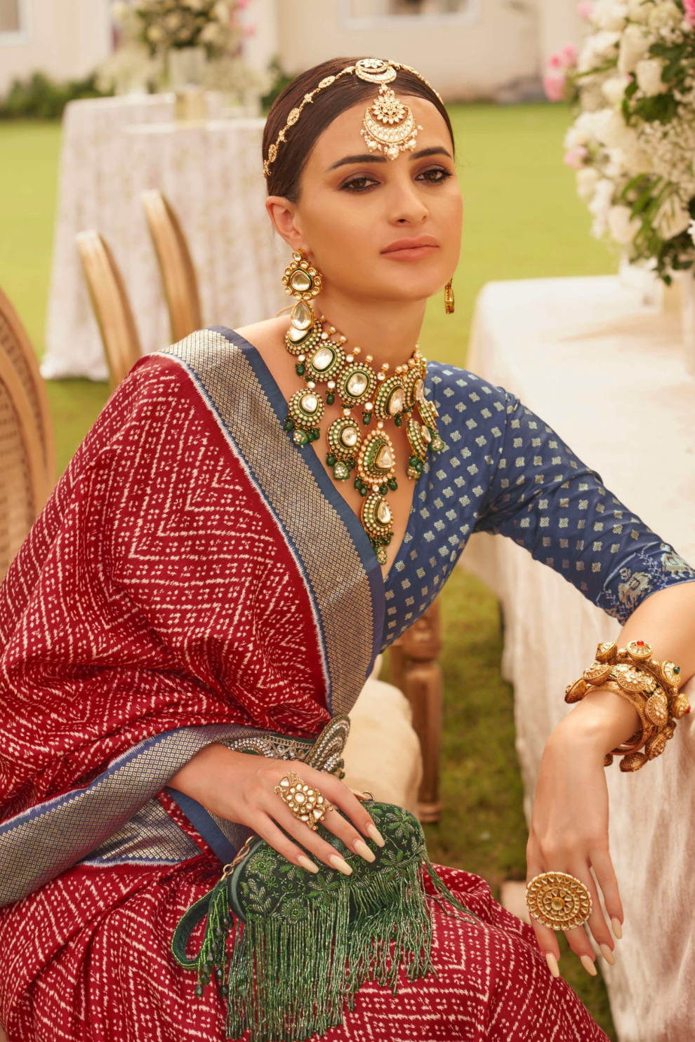 Premium Mercerized Silk Saree with Patola Motifs