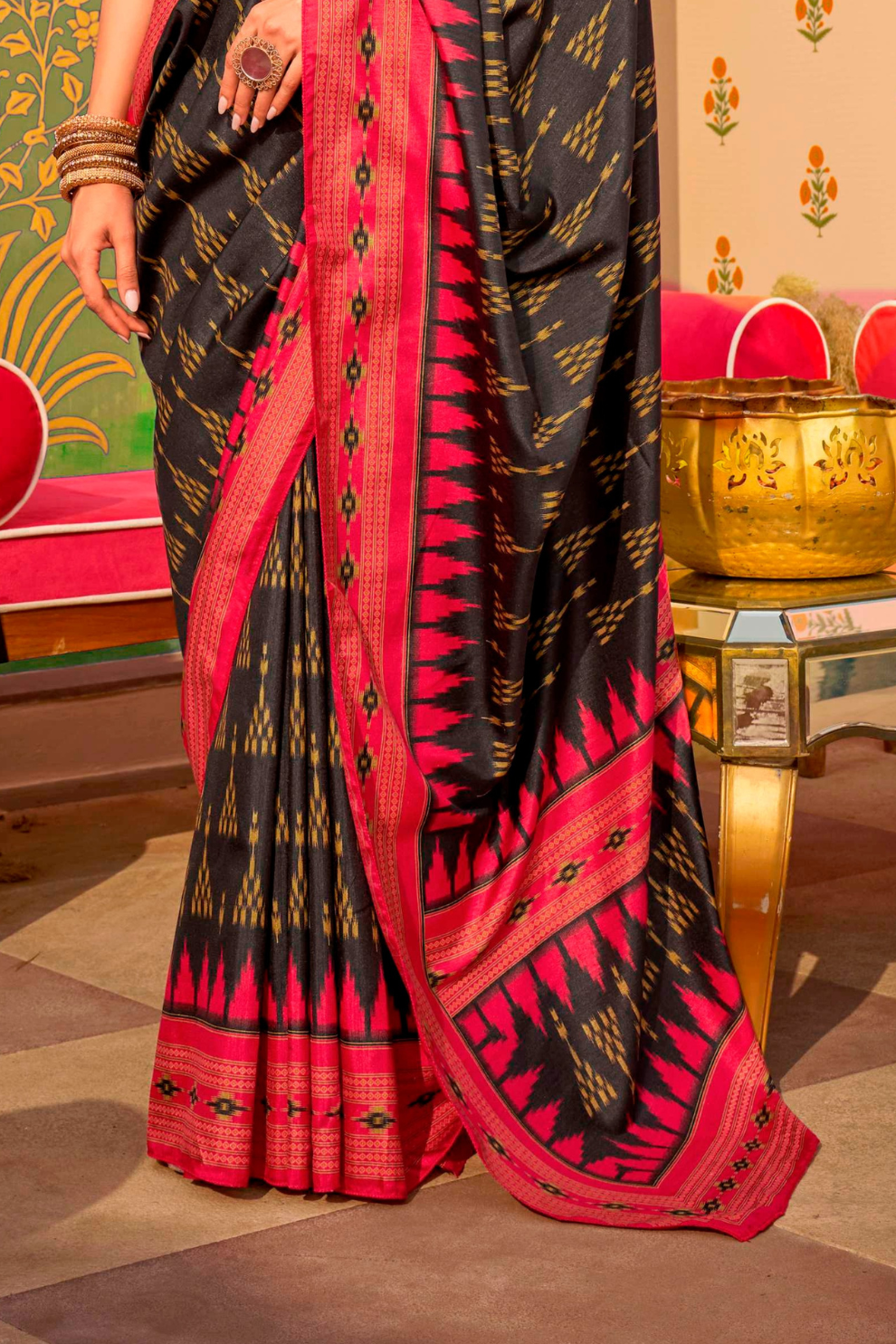 Mercerized Sigma Silk Saree with Classic Traditional Design