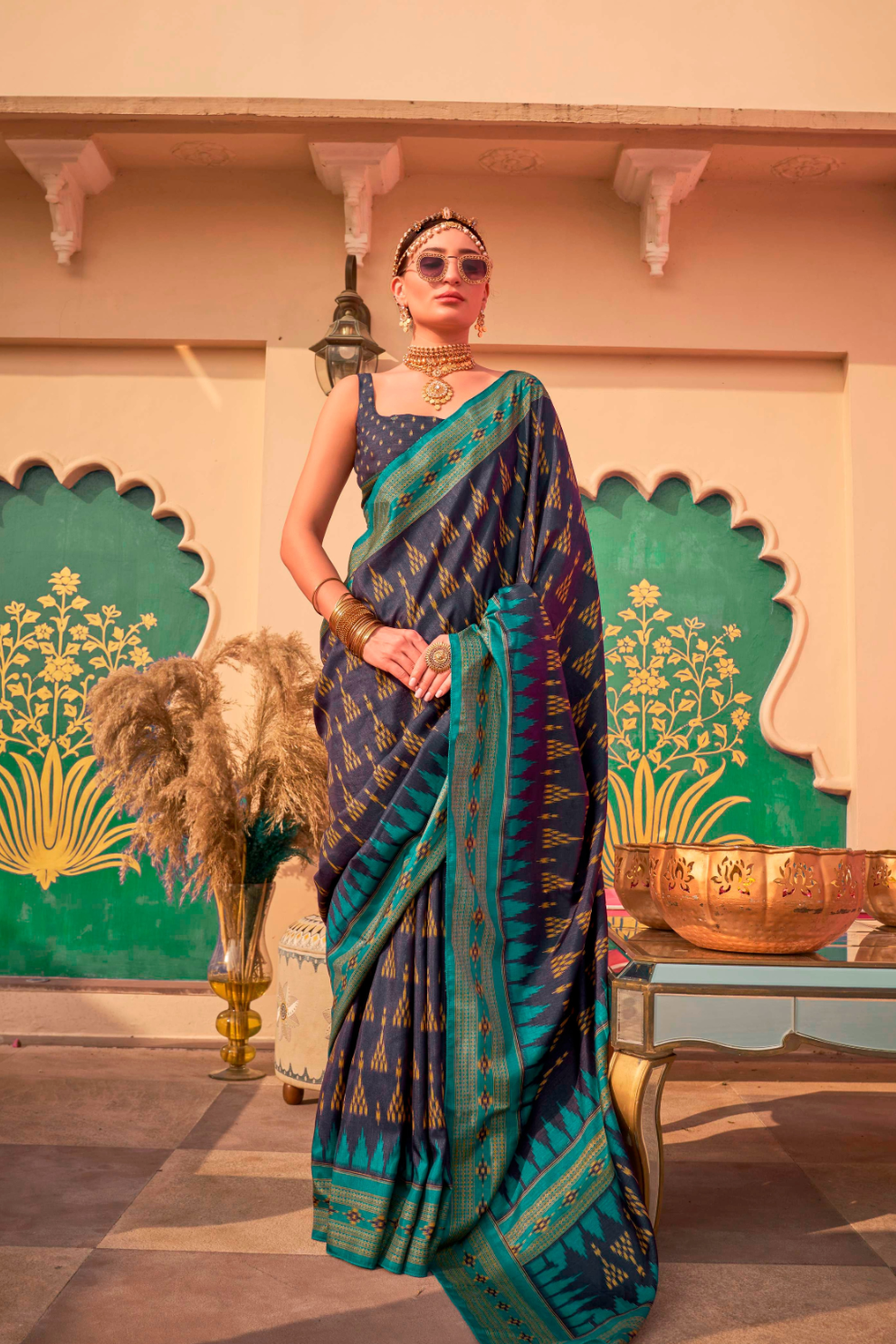 Mercerized Sigma Silk Saree with Classic Traditional Design