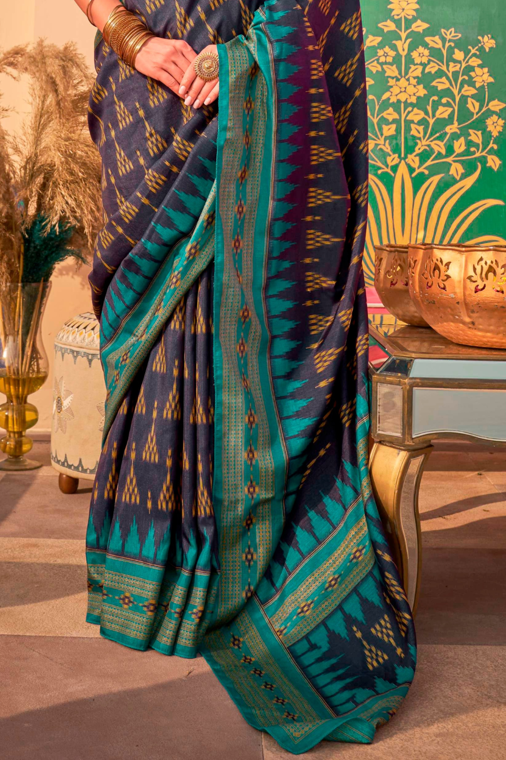 Mercerized Sigma Silk Saree with Classic Traditional Design