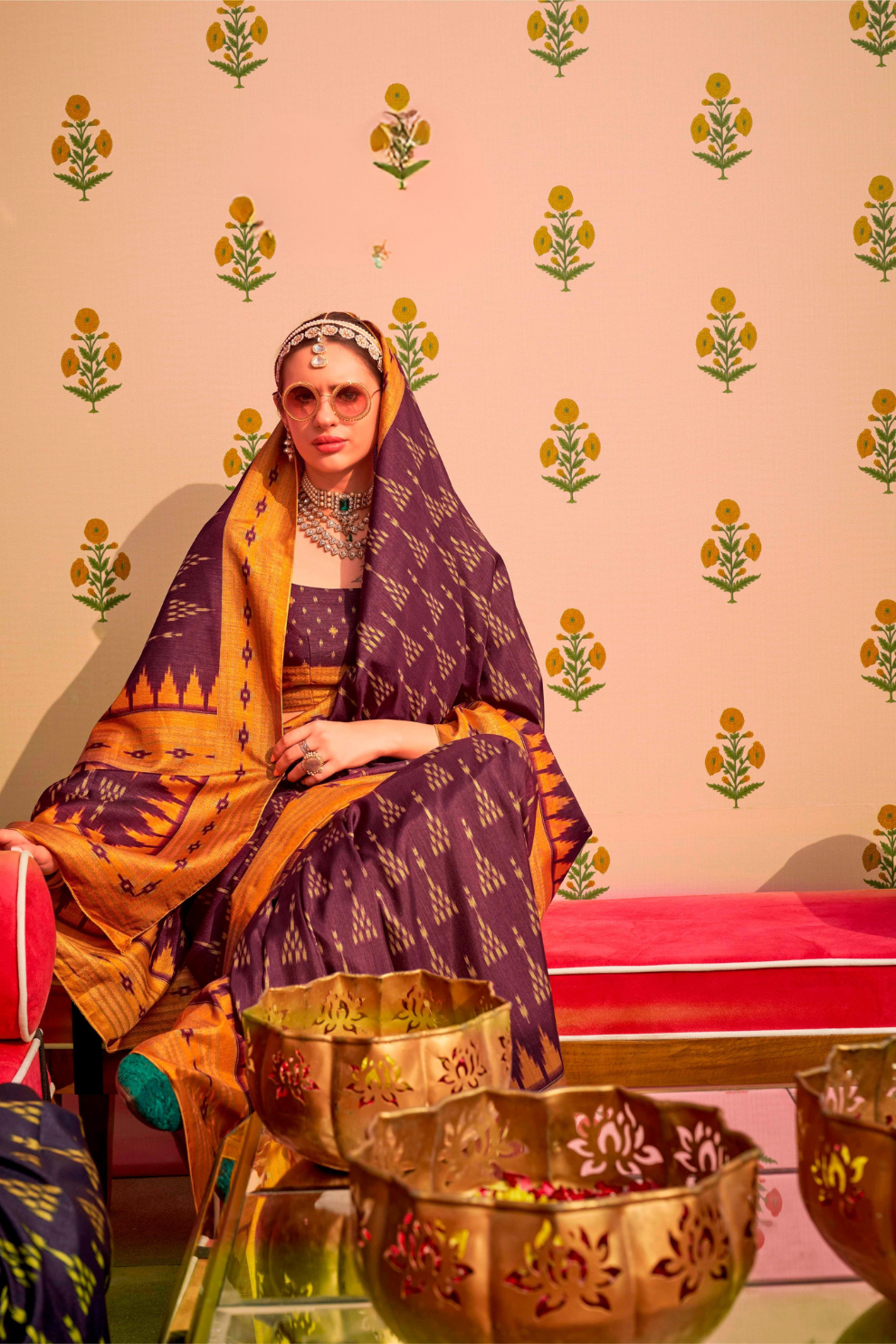 Mercerized Sigma Silk Saree with Classic Traditional Design