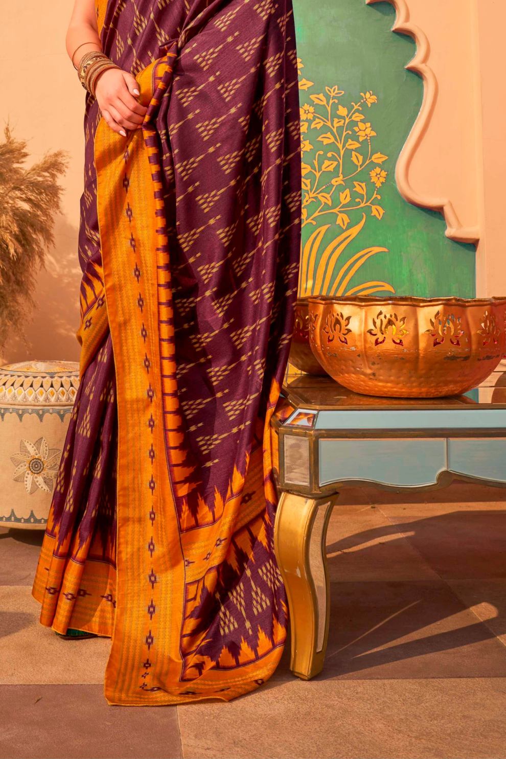 Mercerized Sigma Silk Saree with Classic Traditional Design