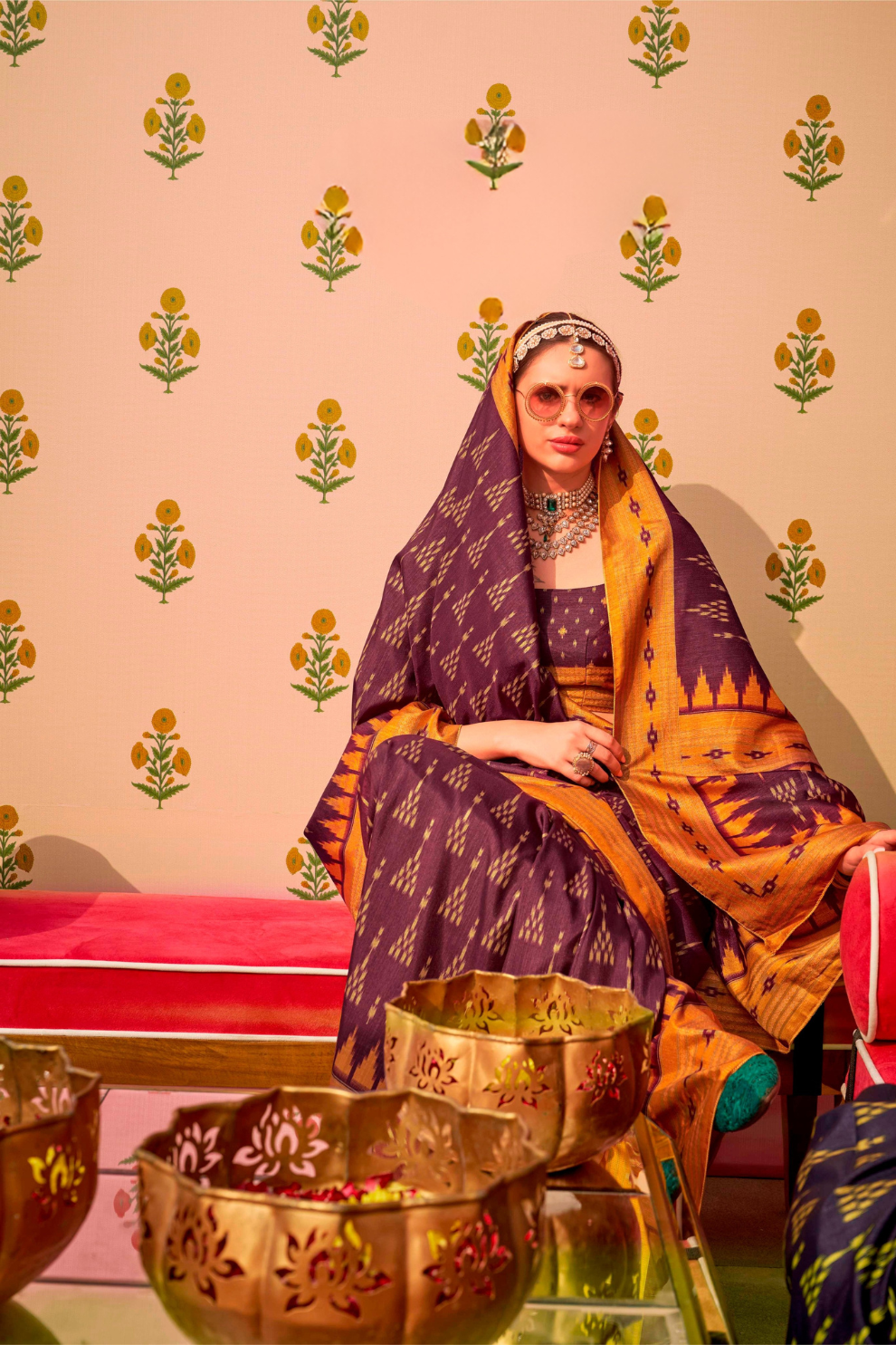 Mercerized Sigma Silk Saree with Classic Traditional Design