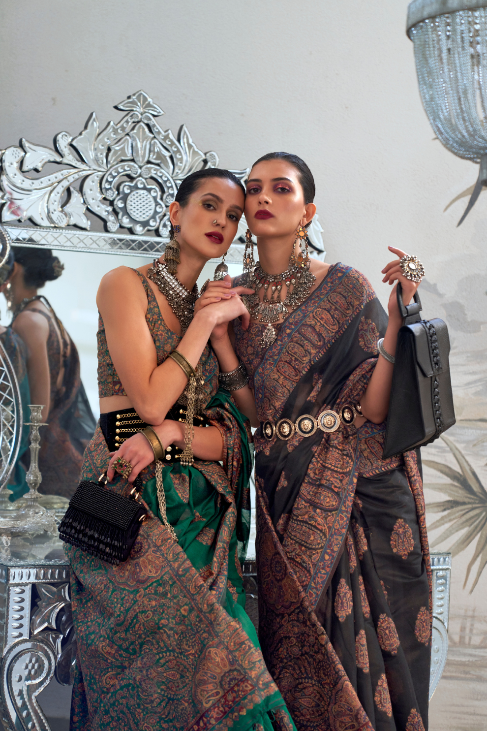 Heavy Modal Saree with Kashmiri Handloom Weaving Elegance